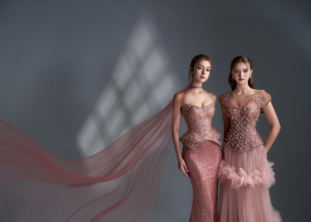 Dusty Rose Crystal Corset