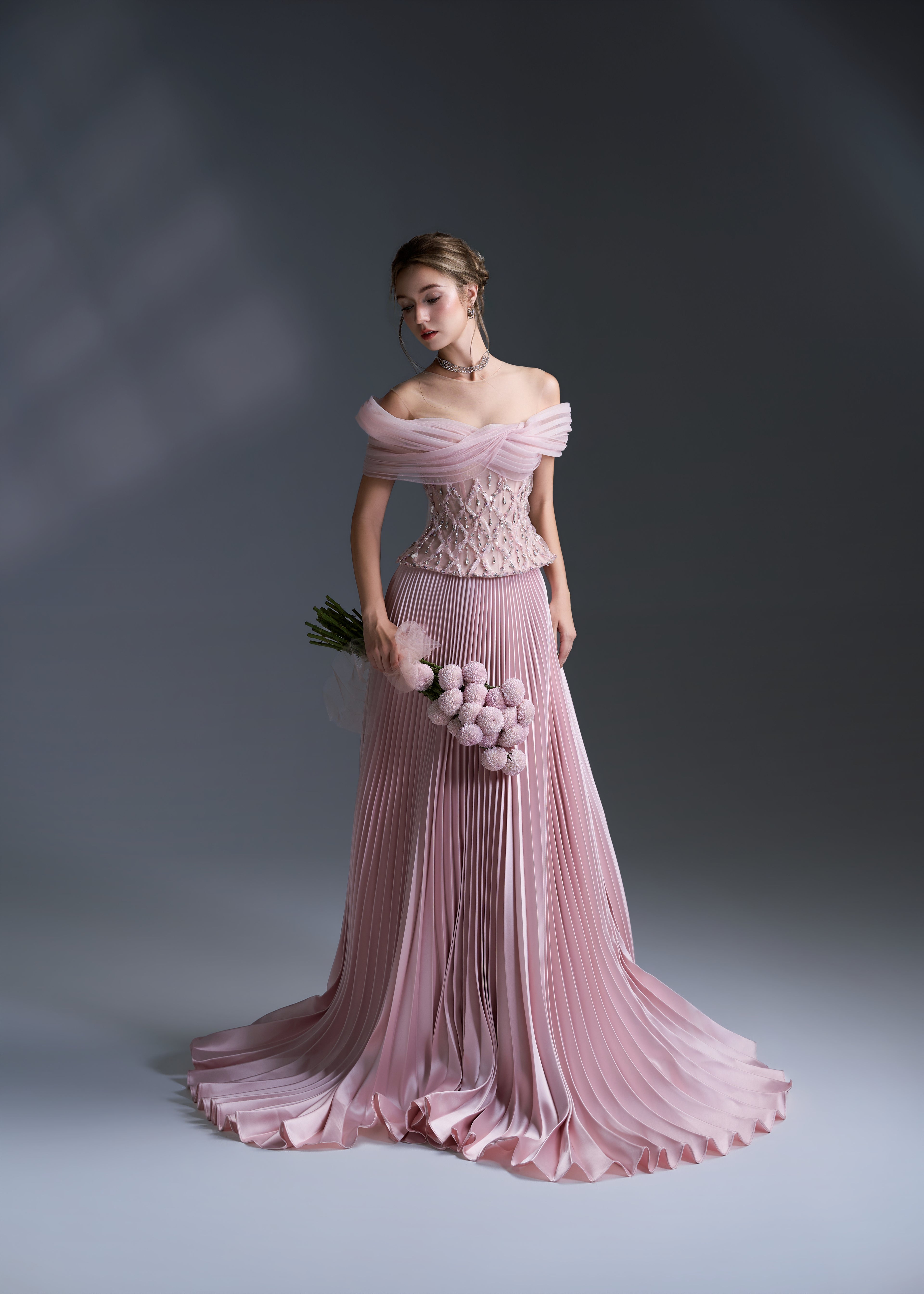 Rosé Draped Corset