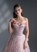 Rosé Bloom Corset Gown