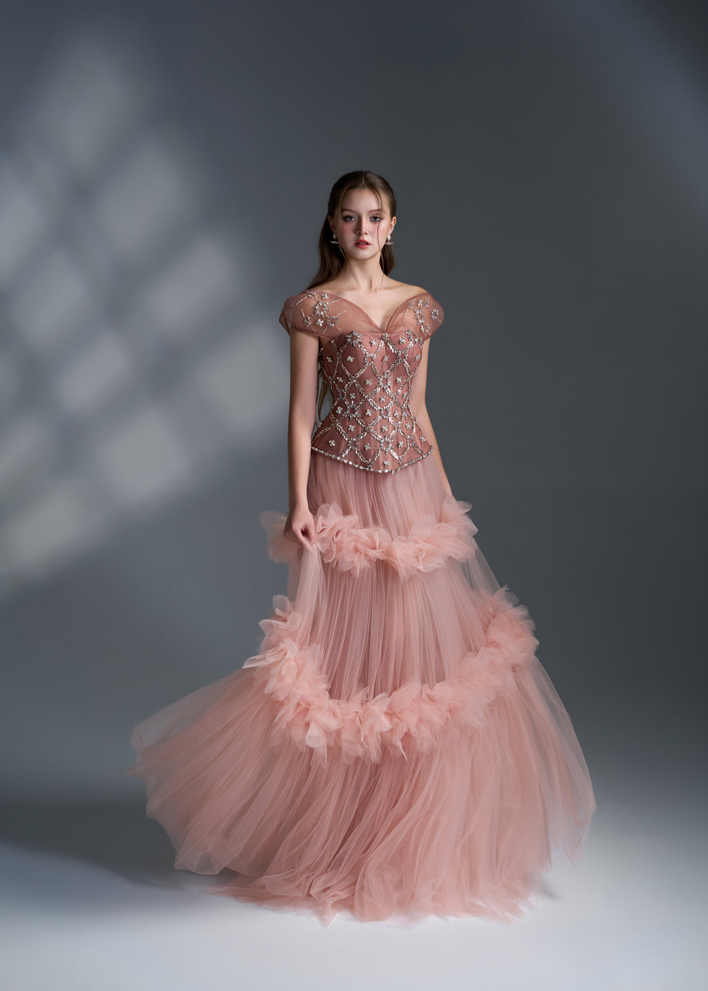 Dusty Rose Crystal Corset
