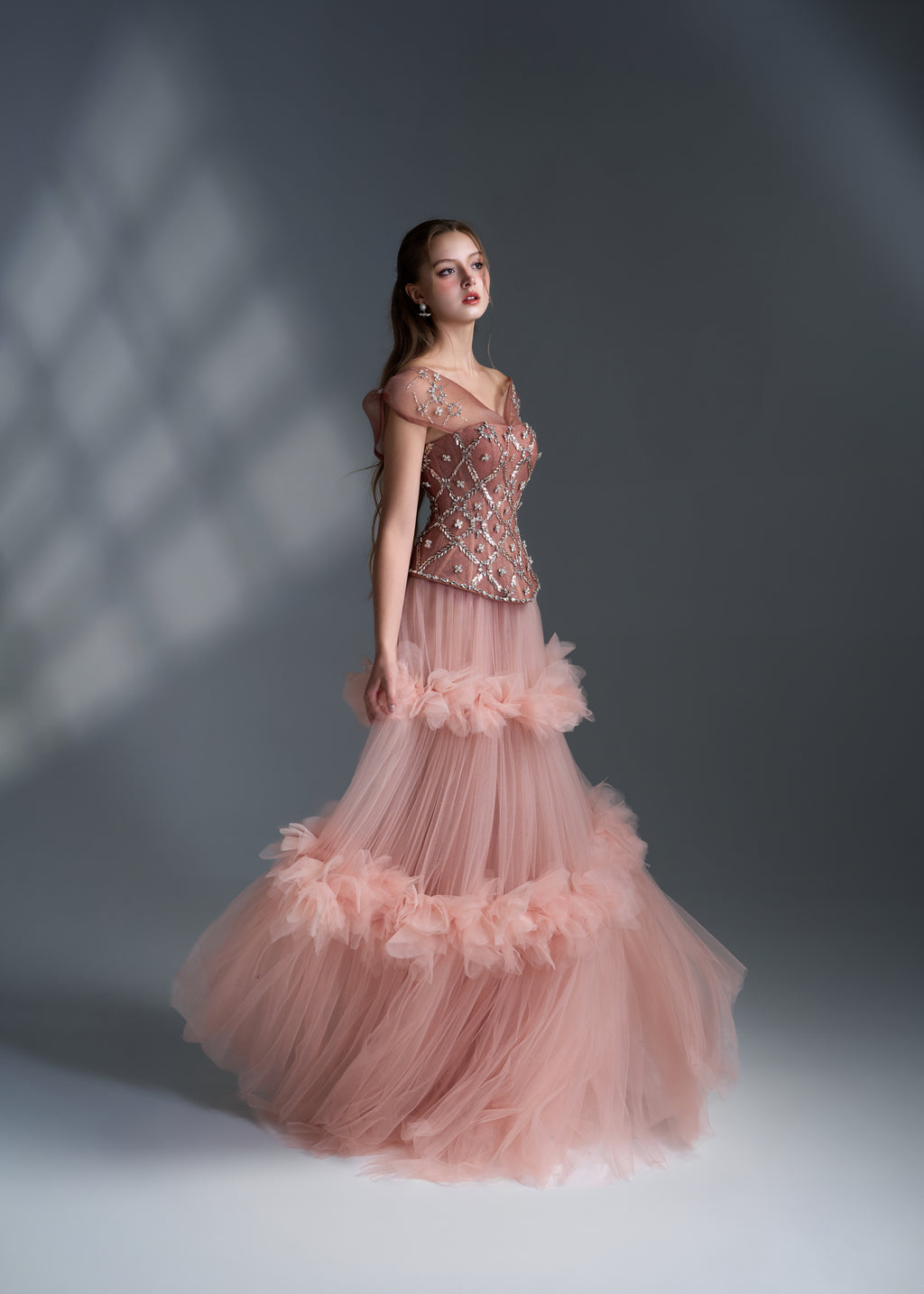 Dusty Rose Crystal Corset