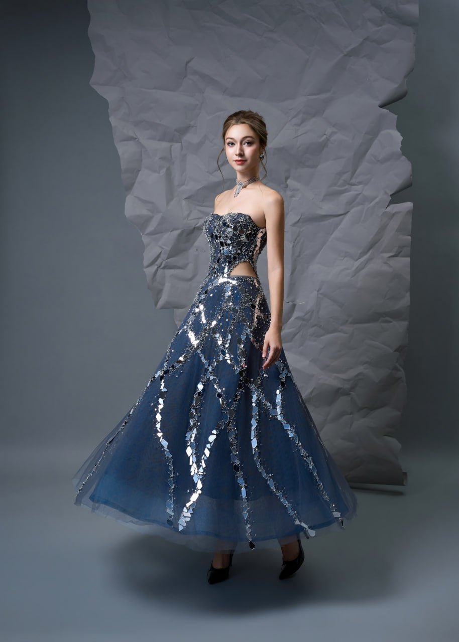 Mirror Cascade Gown